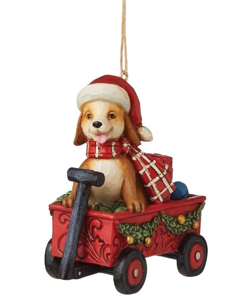 Dog in A Wagon Ornament