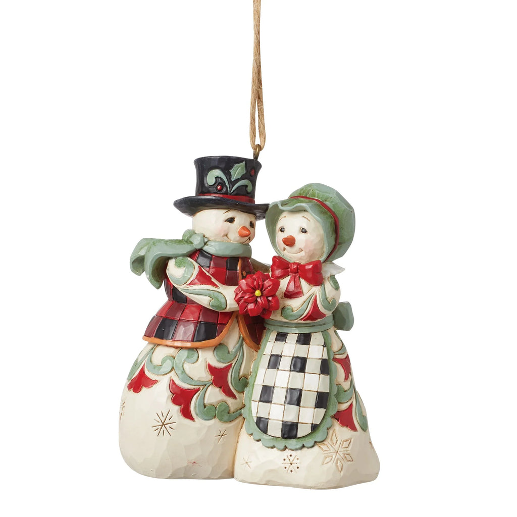 Snowman Mr & Mrs Ornament