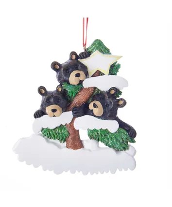 4"Res Bear Family of 3 On Tree Orn