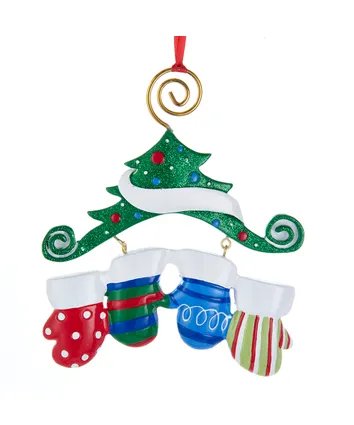 5.12"Resin Mitten Family of 5 Orn