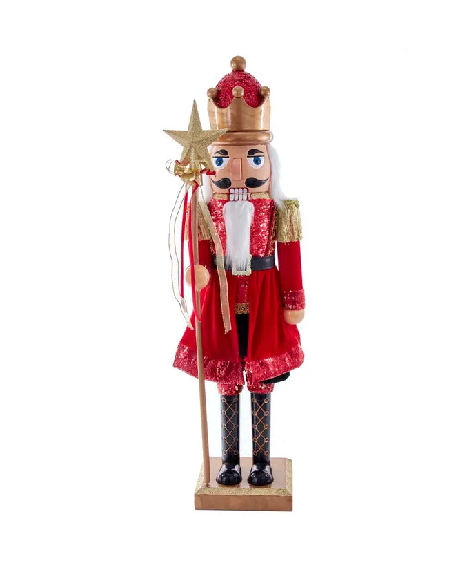 32" Red & Gold King Nutcracker
