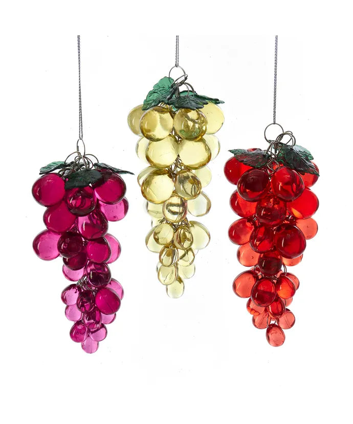 5.5"Acrylic Beaded Grapes Ornament