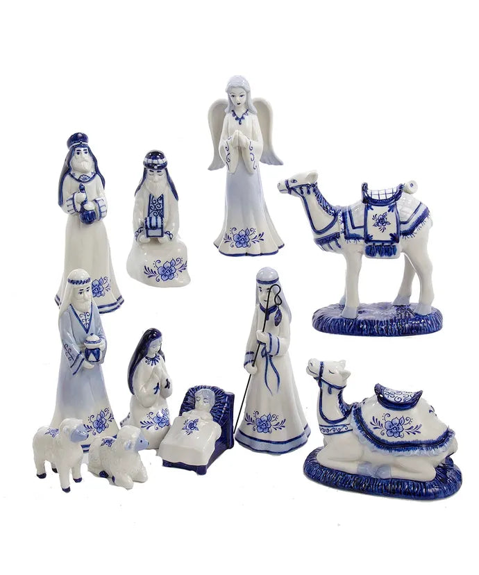 Porcelain Delft Nativity Set