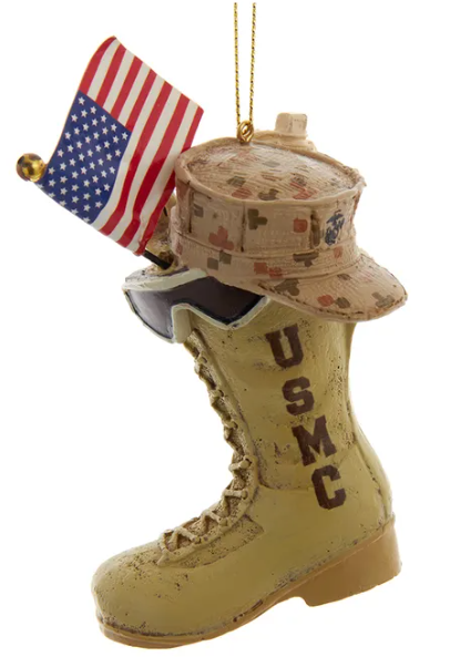 Marine Corps® Boot With Flag Ornament