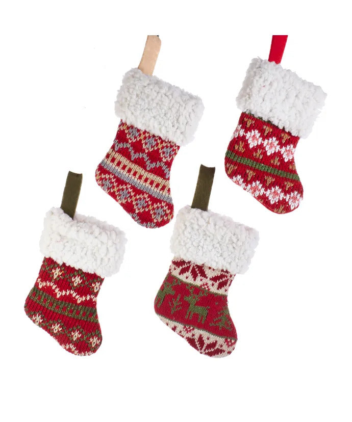 6" Mini Traditional Stocking Ornaments