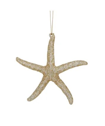 5"Acrylic Gold Glitter Starfish Ornament