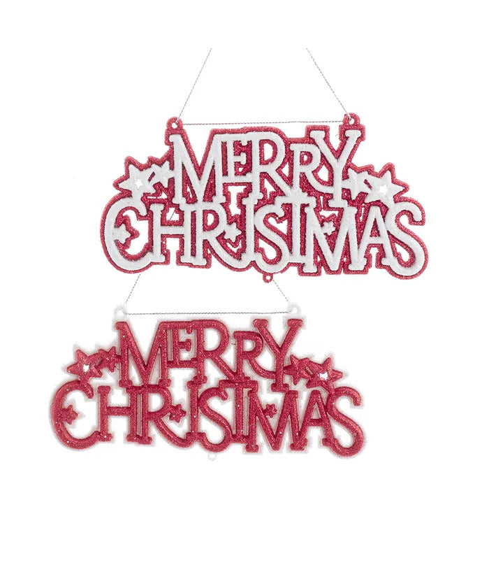 "Merry Christmas" Sign Ornaments