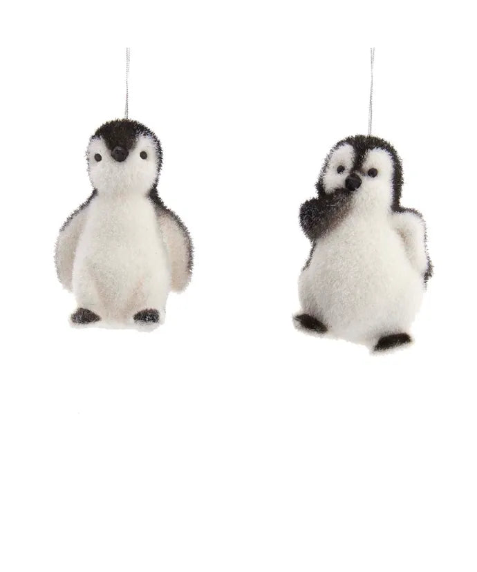 3.5" Flocked Penguin Ornament