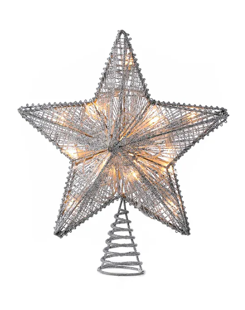 20-Light Silver Star Treetopper