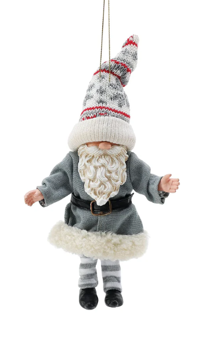 Gnome Grey Coat Orn