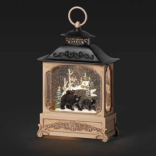 10.5"H Led Swirl Lantern,Bear