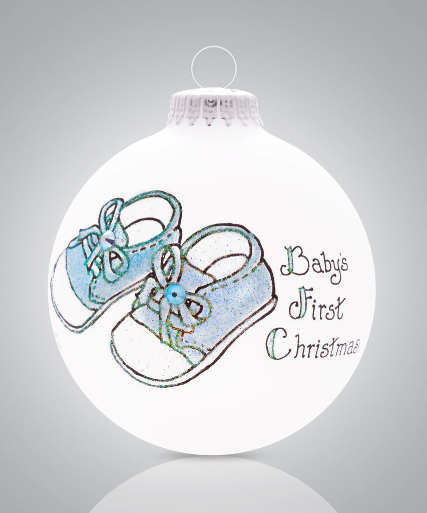 Baby Boy Booties Ornament