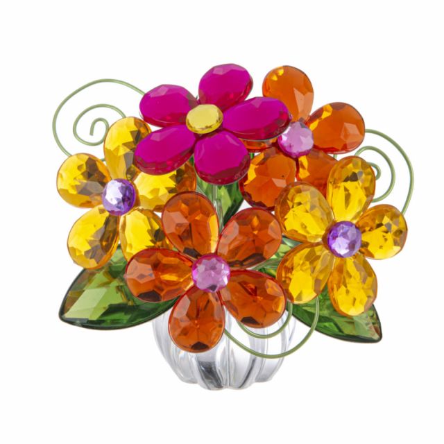 4"Jy Daisy Posy Pot Acr/Irn