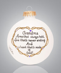 Orn, Grandma Gold Heart/ Blank