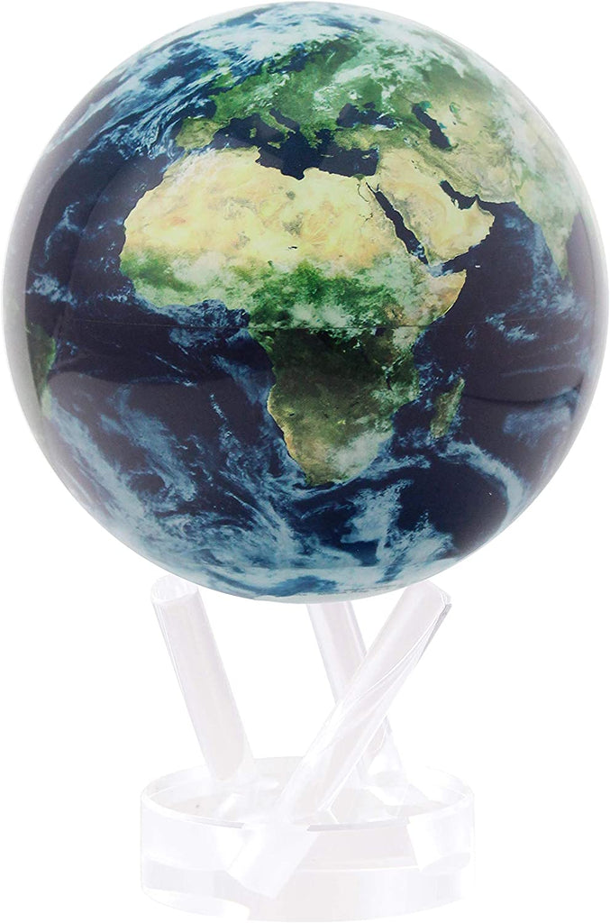 Globe 4.5",Earth & Clouds w/Base
