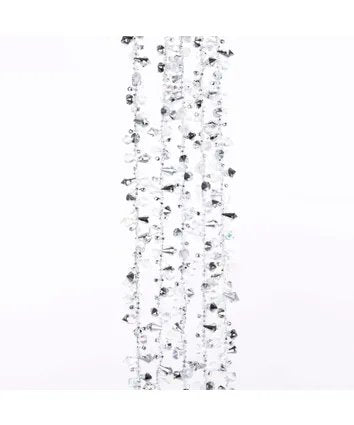 9'Irid/Silver Bead Garland