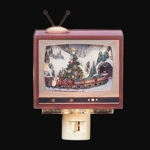 TV Train with Christmas Tree Night Light